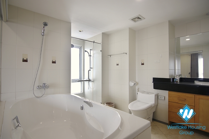 Four-room ambassador-sized apartment for rent in a quiet alley in the heart of Hoan Kiem district